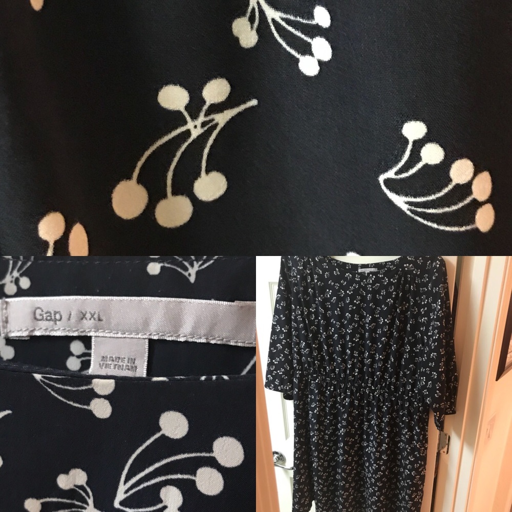 Navy blue knee length dress